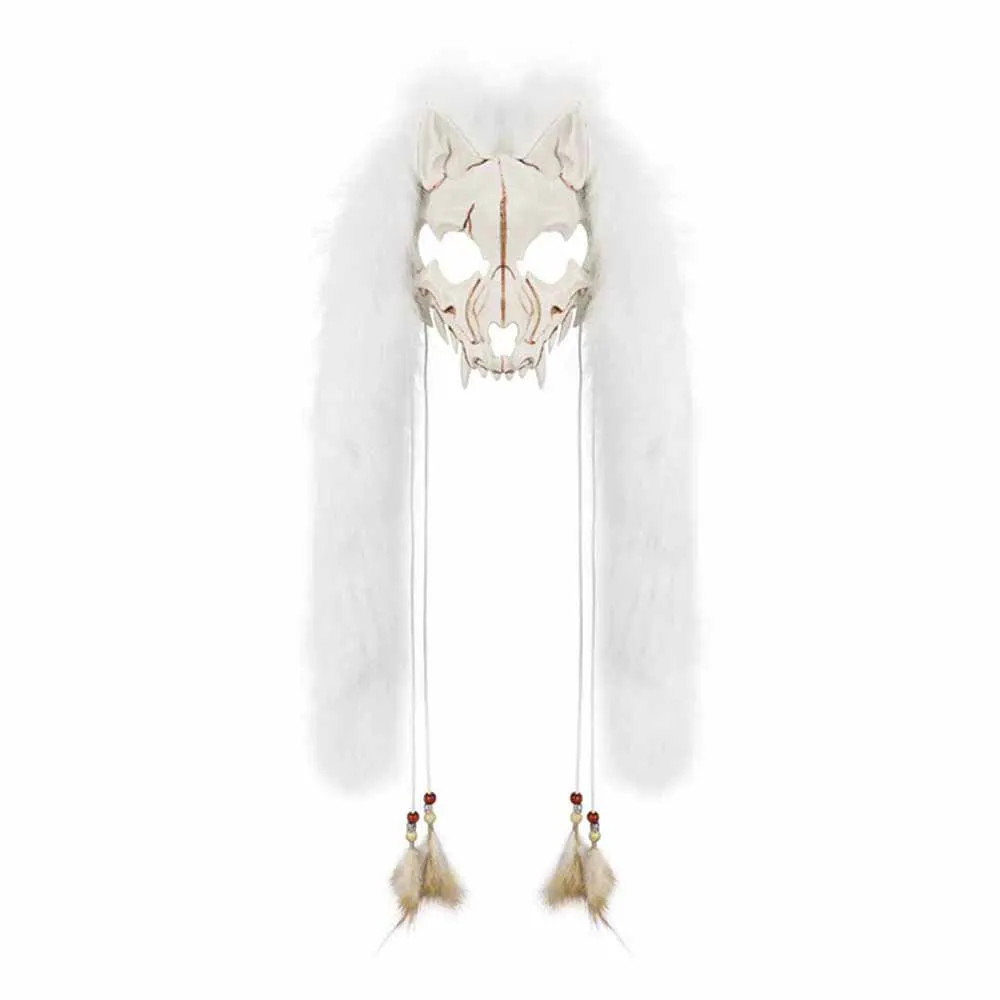 Viking Fox Long Ear Plush Cosplay Animal Mask sold by GTHIC product image thumbnail 4