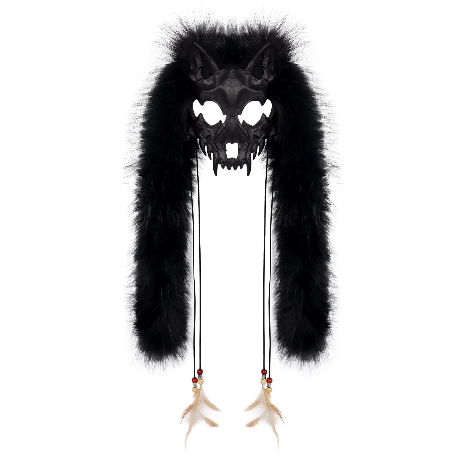 Viking Fox Long Ear Plush Cosplay Animal Mask sold by GTHIC product image thumbnail 3