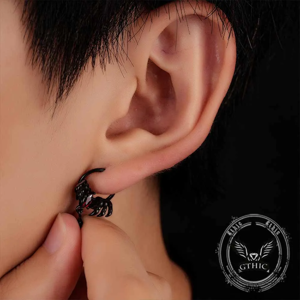 Spider Design Zircon Stainless Steel Piercing Earrings sold by GTHIC product image thumbnail 2