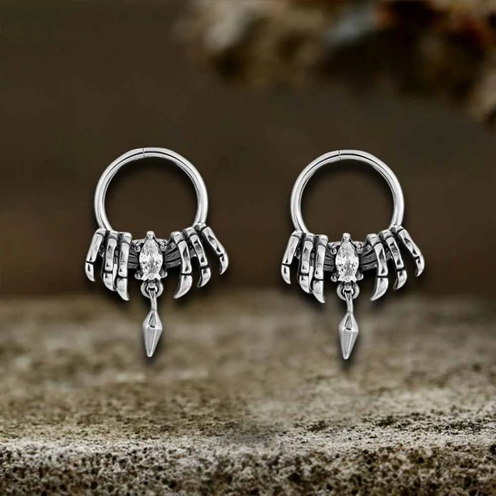 Spider Design Zircon Stainless Steel Piercing Earrings sold by GTHIC product image thumbnail 4