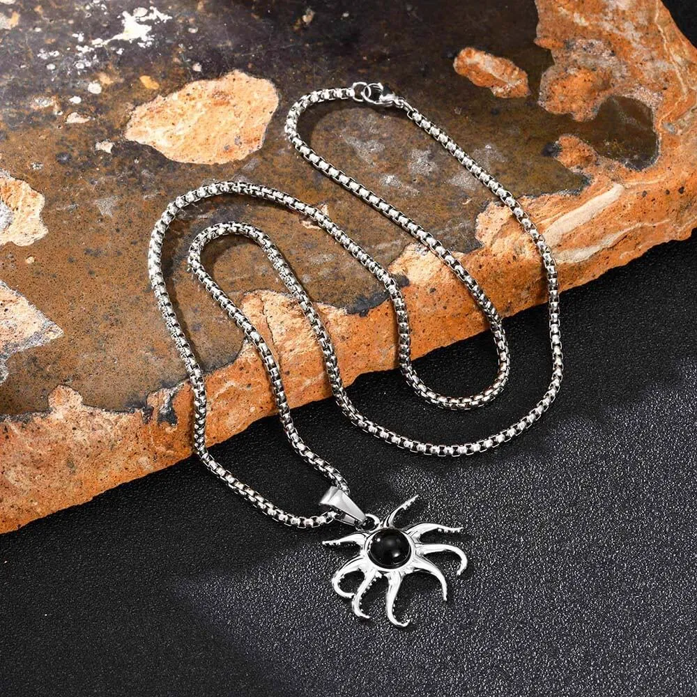 Fashion Black Gem Octopus Stainless Steel Marine Pendant sold by GTHIC product image thumbnail 5