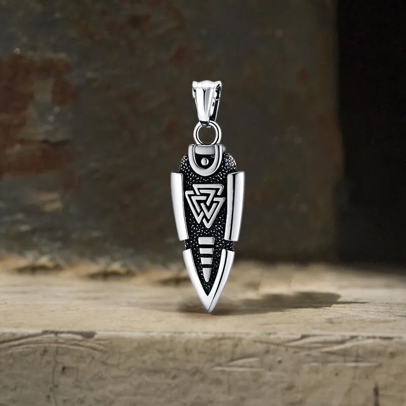 Nordic Valknut Spear of Odin Stainless Steel Necklace sold by GTHIC product image thumbnail 5