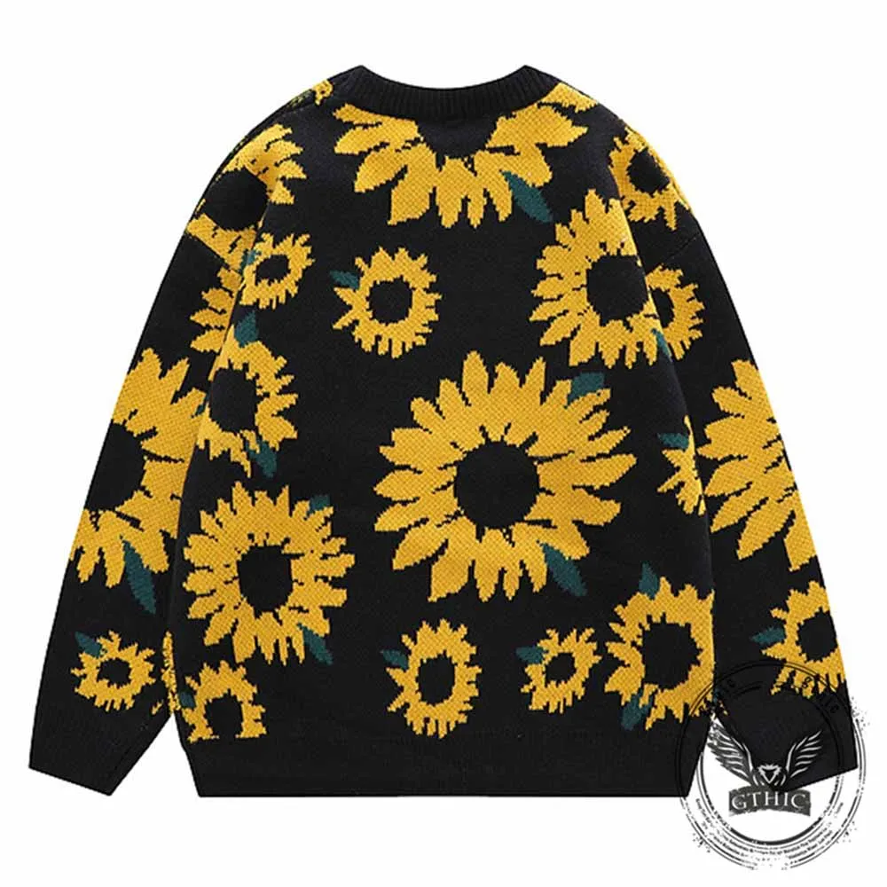 Fashion Chrysanthemum Pattern Knitted Sweater sold by GTHIC product image thumbnail 5