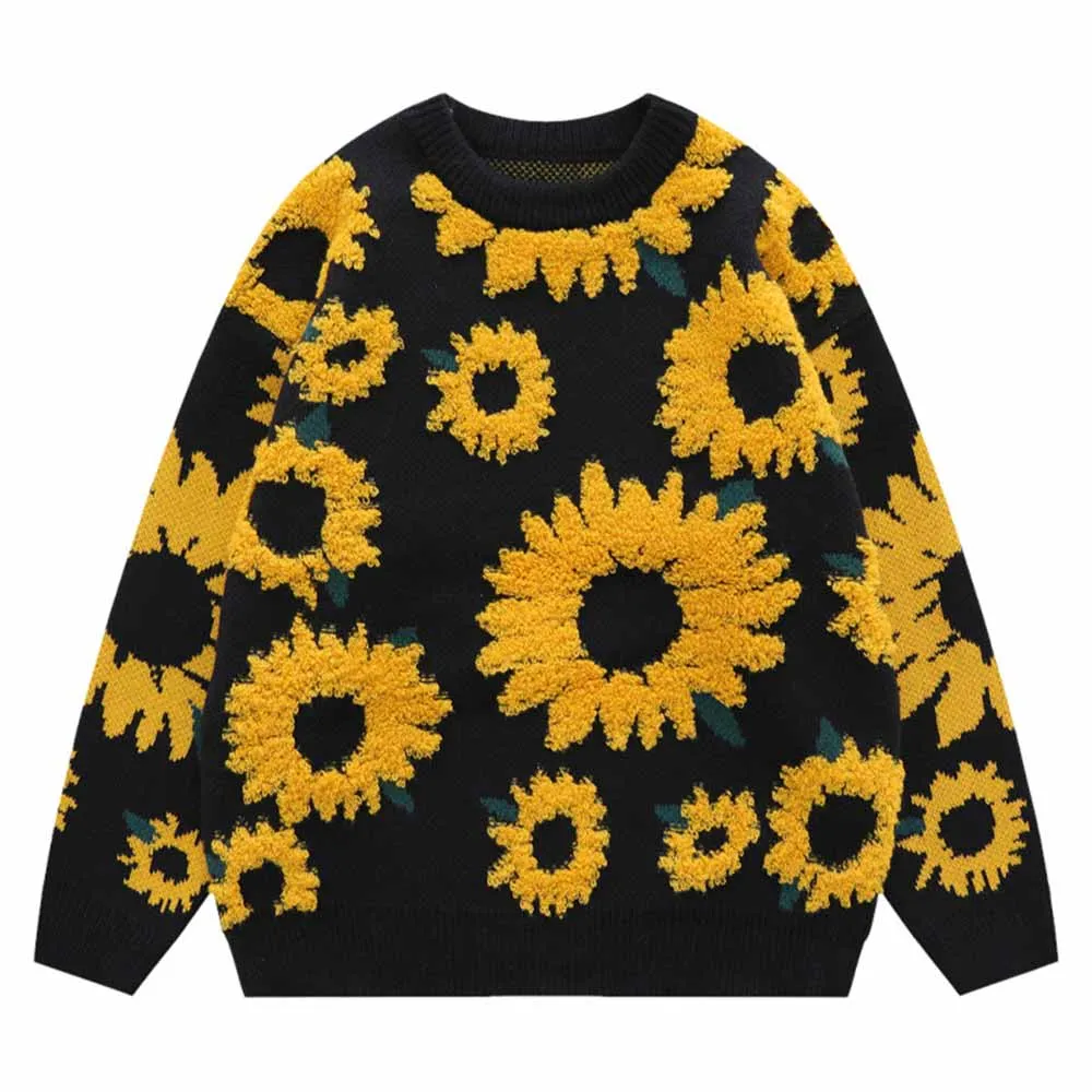 Fashion Chrysanthemum Pattern Knitted Sweater sold by GTHIC product image thumbnail 2