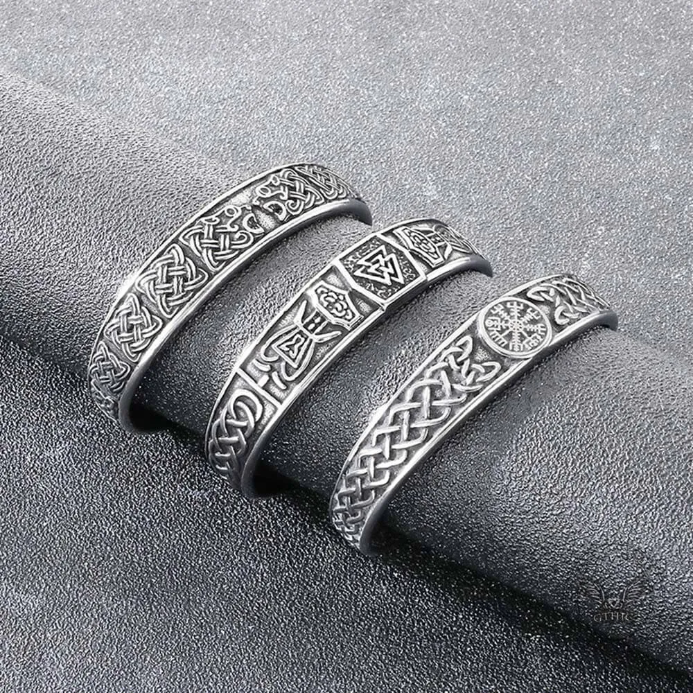 Viking Celtic Knot Wolf Head Stainless Steel Open Bracelet sold by GTHIC product image thumbnail 4