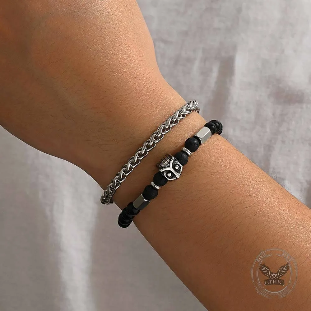 Fashion Owl Double Chain Glass Crystal Stainless Steel Bracelet sold by GTHIC product image thumbnail 3