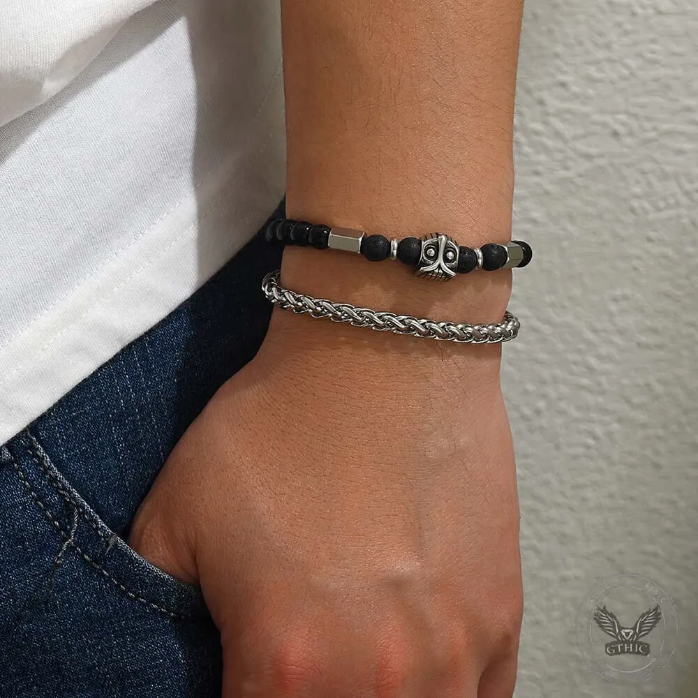 Fashion Owl Double Chain Glass Crystal Stainless Steel Bracelet sold by GTHIC product image thumbnail 2