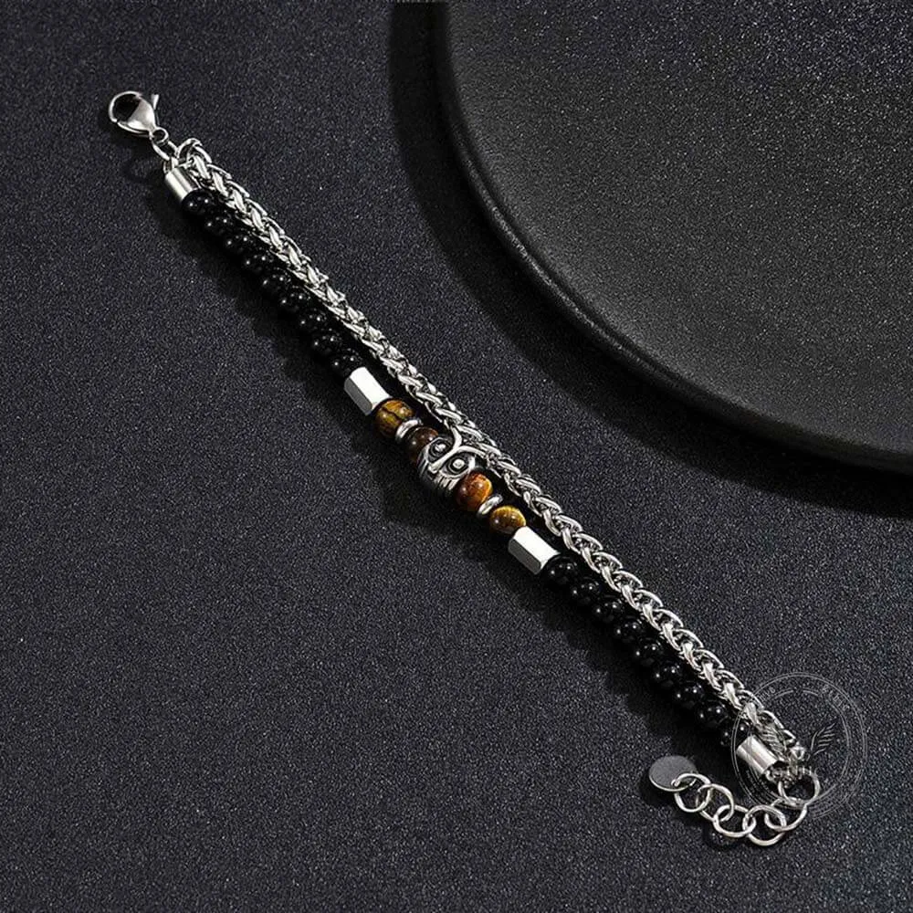 Fashion Owl Double Chain Glass Crystal Stainless Steel Bracelet sold by GTHIC product image thumbnail 4