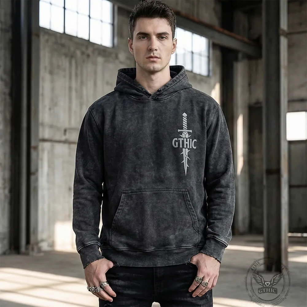 Forged In Darkness Skull Snake Vintage Washed Hoodie sold by GTHIC product image thumbnail 2