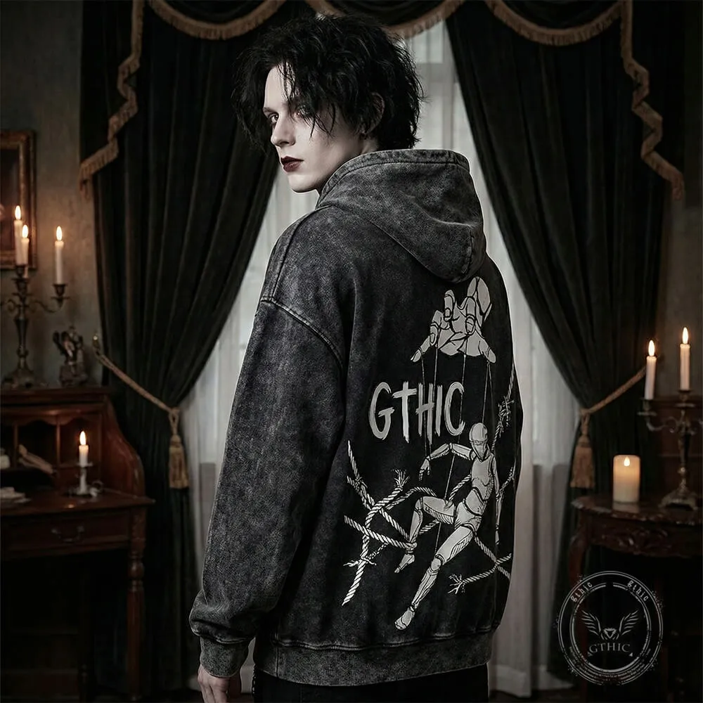 Gothic Puppet Master Vintage Washed Hoodie sold by GTHIC product image thumbnail 2