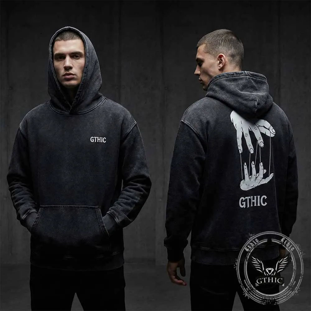 Puppet Master Hands Vintage Washed Hoodie sold by GTHIC product image thumbnail 2