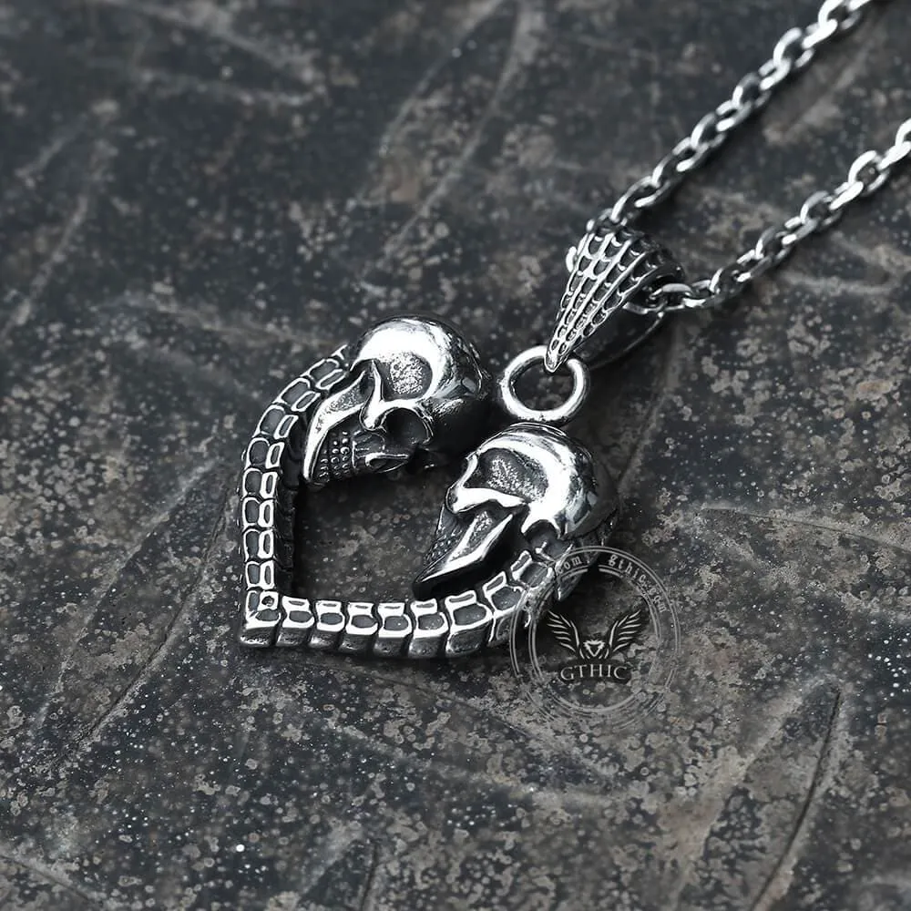 Love You Till Death Stainless Steel Skull Pendant sold by GTHIC product image thumbnail 4