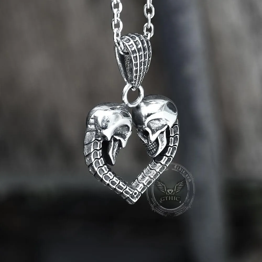 Love You Till Death Stainless Steel Skull Pendant sold by GTHIC product image thumbnail 5