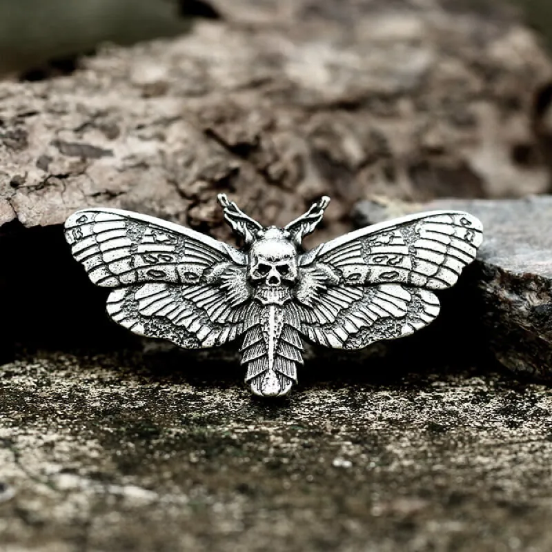 Death Head Moth Zinc Alloy Skull Brooch sold by GTHIC