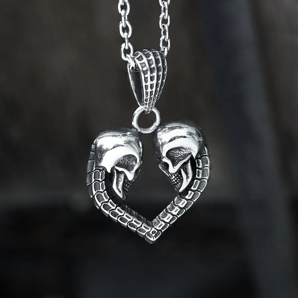 Love You Till Death Stainless Steel Skull Pendant sold by GTHIC