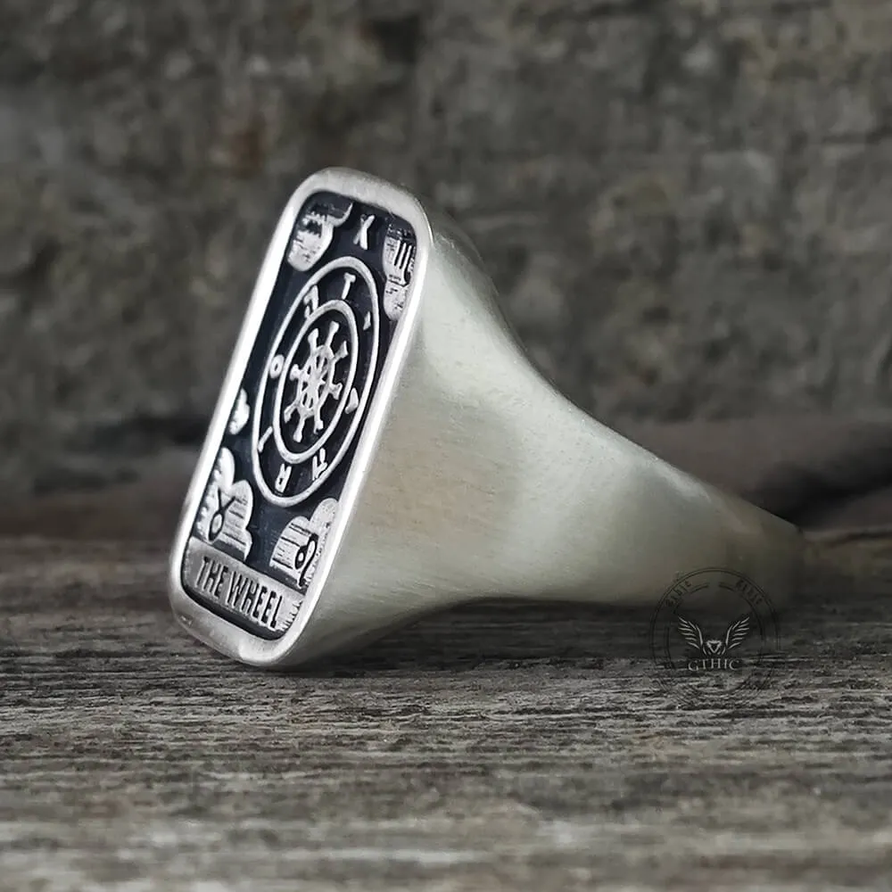 Wheel of Fortune Tarot Card Sterling Silver Ring sold by GTHIC product image thumbnail 5