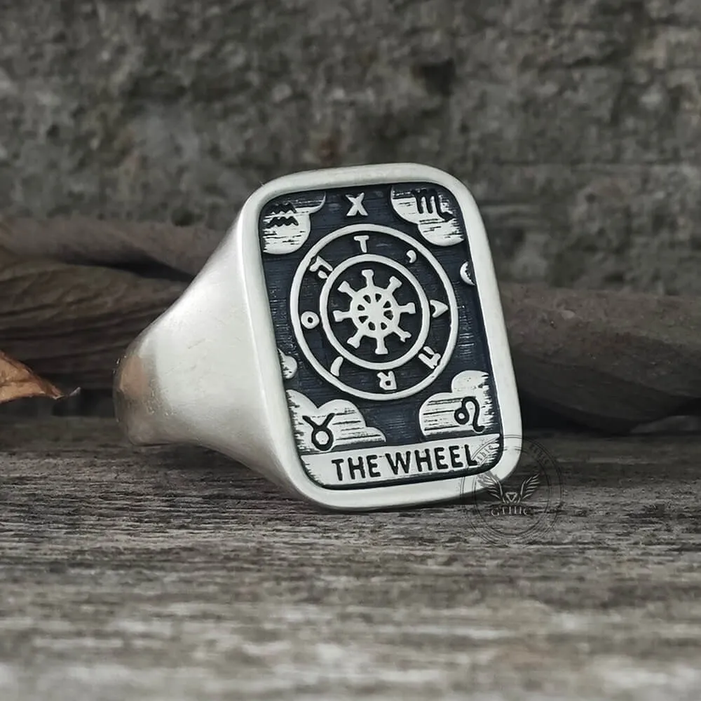 Wheel of Fortune Tarot Card Sterling Silver Ring sold by GTHIC product image thumbnail 4