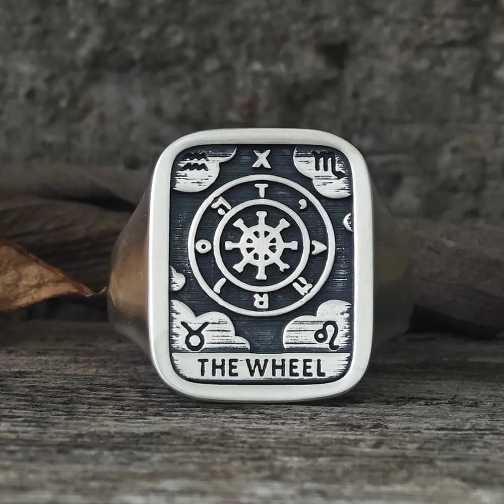 Wheel of Fortune Tarot Card Sterling Silver Ring sold by GTHIC product image thumbnail 2