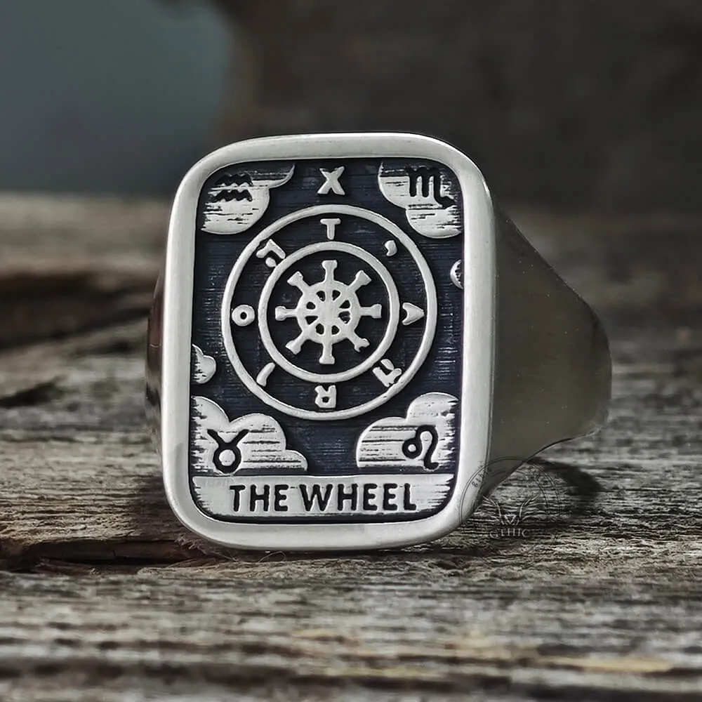 Wheel of Fortune Tarot Card Sterling Silver Ring sold by GTHIC product image thumbnail 3