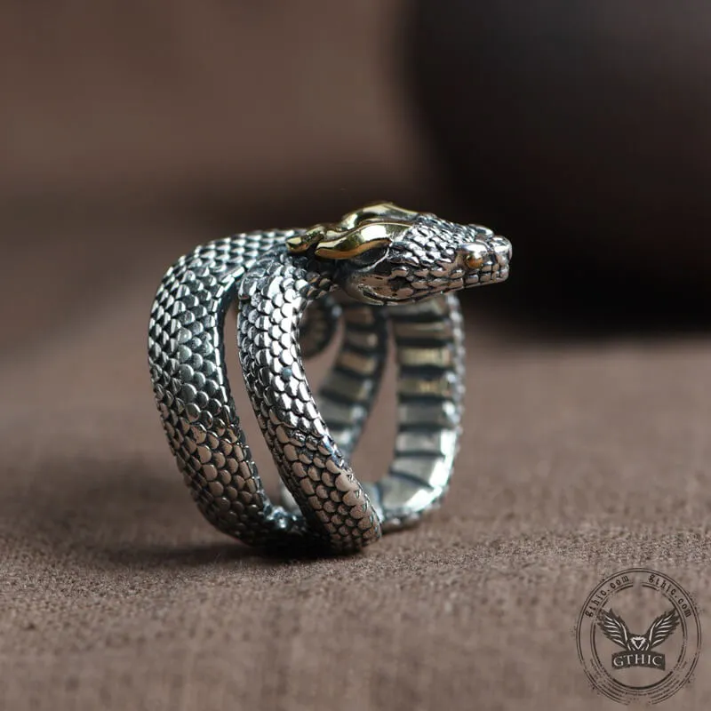 Vintage Horned Snake Sterling Silver Animal Ring sold by GTHIC product image thumbnail 4