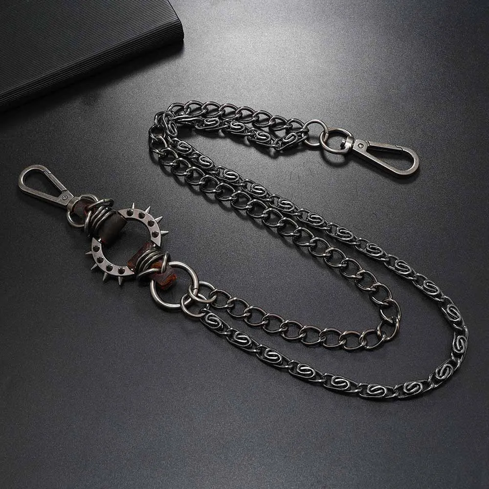 Punk Spiked Double-Chain Alloy Pants Chain sold by GTHIC product image thumbnail 5