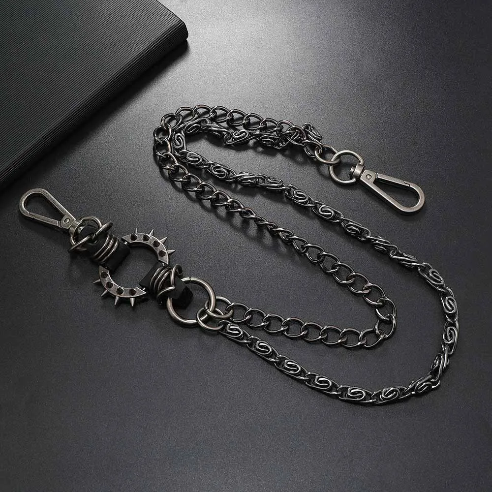 Punk Spiked Double-Chain Alloy Pants Chain sold by GTHIC product image thumbnail 4