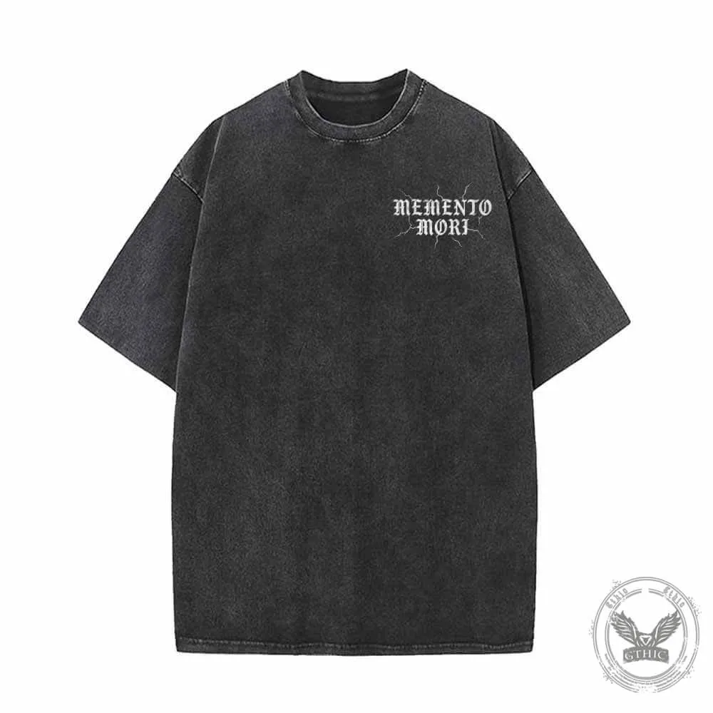 Eternal Grim Reaper Skull Vintage Washed T-shirt sold by GTHIC product image thumbnail 4