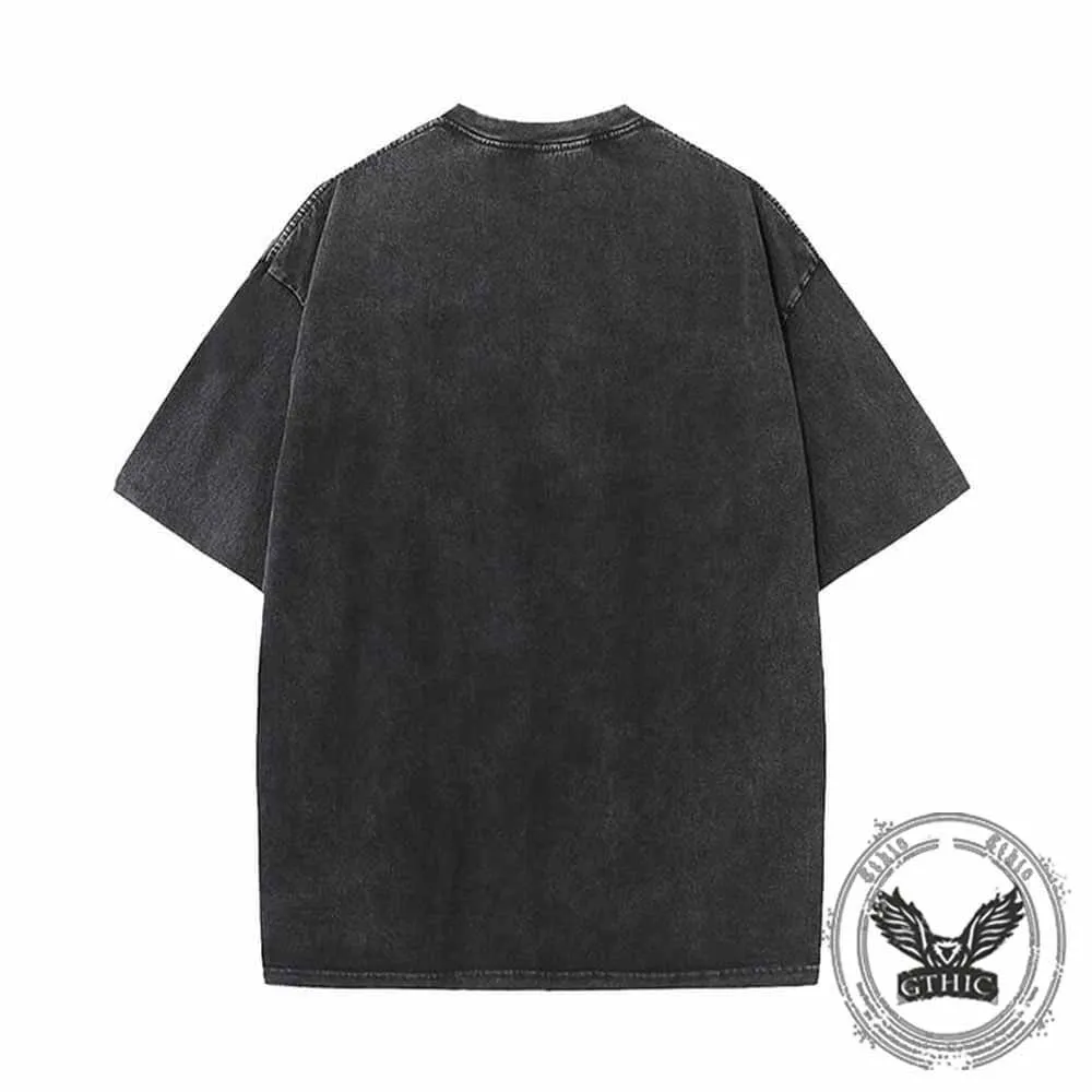 Memento Mori Dragon Skull Vintage Washed T-shirt sold by GTHIC product image thumbnail 3