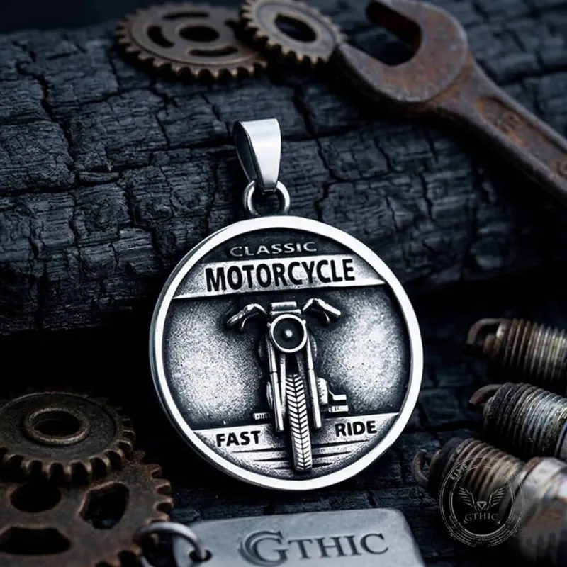 Classic Letter Motorcycle Stainless Steel Biker Pendant sold by GTHIC