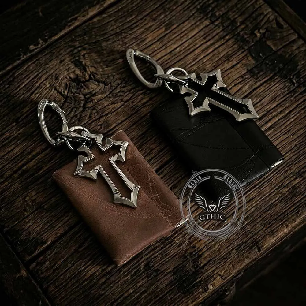 Retro Hollowed-Out Cross PU Leather Waist Wallet sold by GTHIC