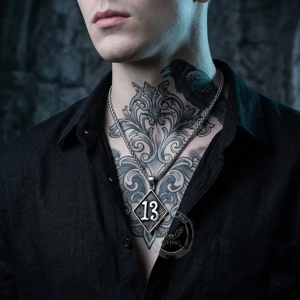 Retro Letter 13 Stainless Steel Pendant sold by GTHIC product image thumbnail 2