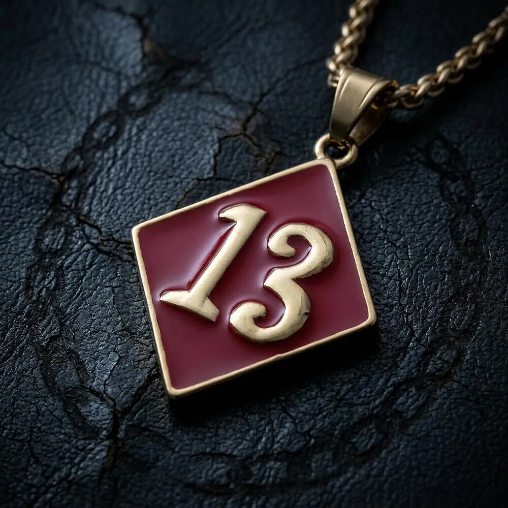 Retro Letter 13 Stainless Steel Pendant sold by GTHIC product image thumbnail 5