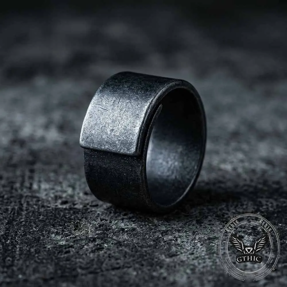 Retro Distressed Stainless Steel Wrap Band Ring sold by GTHIC product image thumbnail 5