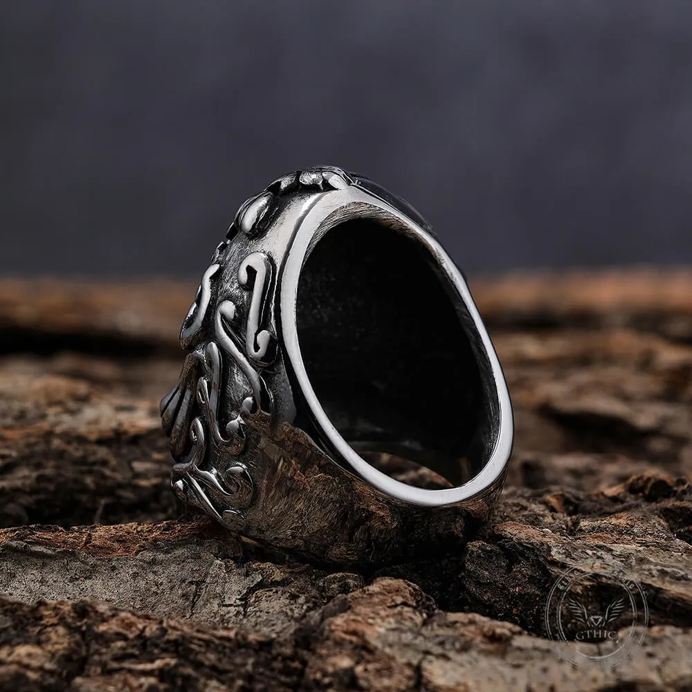 Vintage Skull Filigree Stainless Steel Gothic Ring sold by GTHIC product image thumbnail 5
