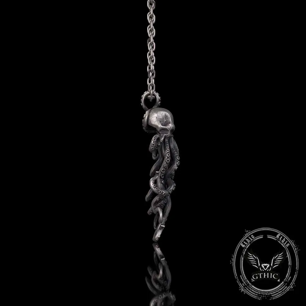 Octopus Skull Gothic Sterling Silver Pendant sold by GTHIC product image thumbnail 3