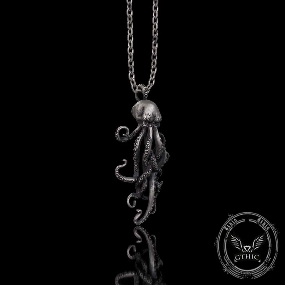 Octopus Skull Gothic Sterling Silver Pendant sold by GTHIC product image thumbnail 2