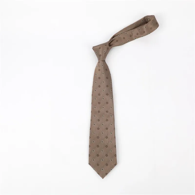 Simple Floral Polka Dot Print Polyester Tie made by GTHIC