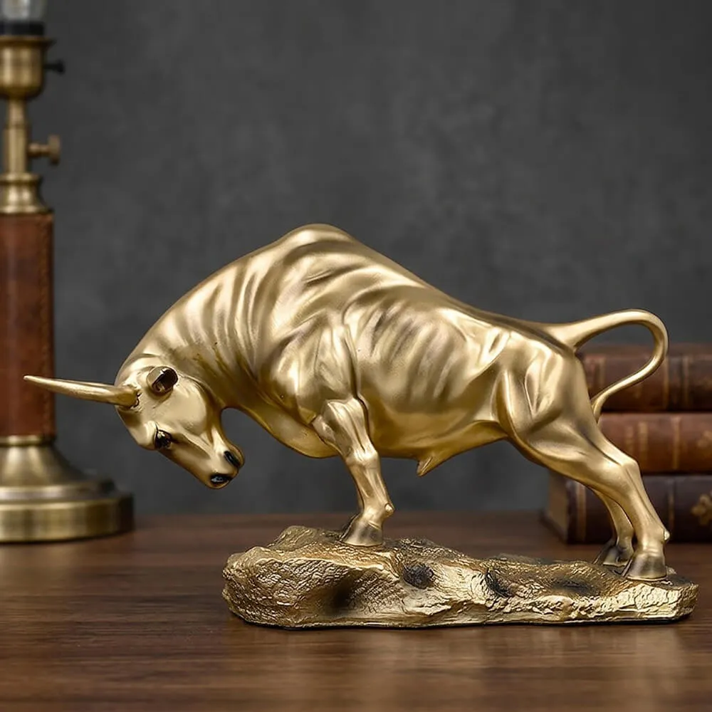 Bullish Sculpture Resin Tabletop Animal Art Figurine sold by GTHIC