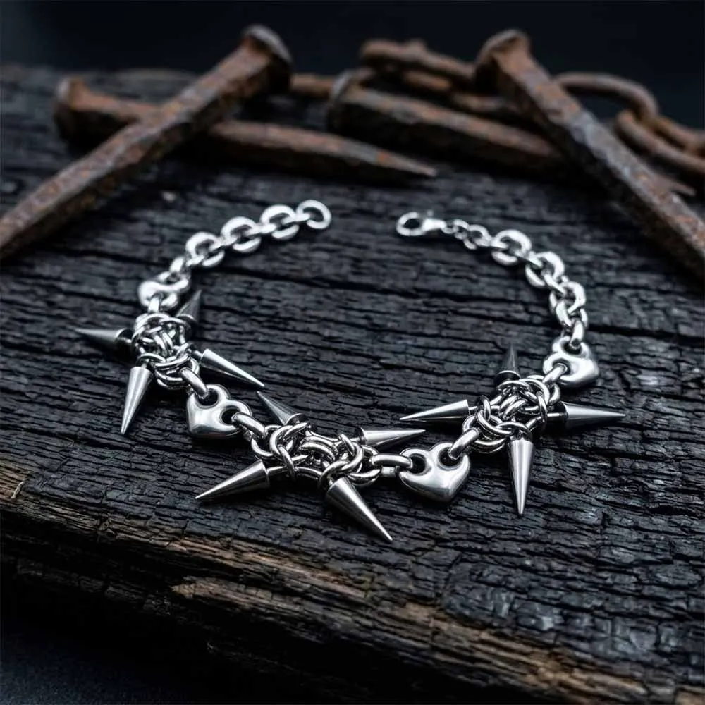 Punk Spiked Stainless Steel Choker Clavicle Necklace sold by GTHIC product image thumbnail 4