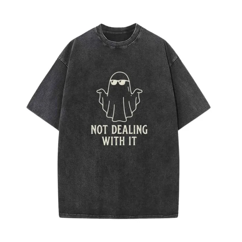 Ghost Not Dealing With It Vintage Washed T-shirt made by GTHIC