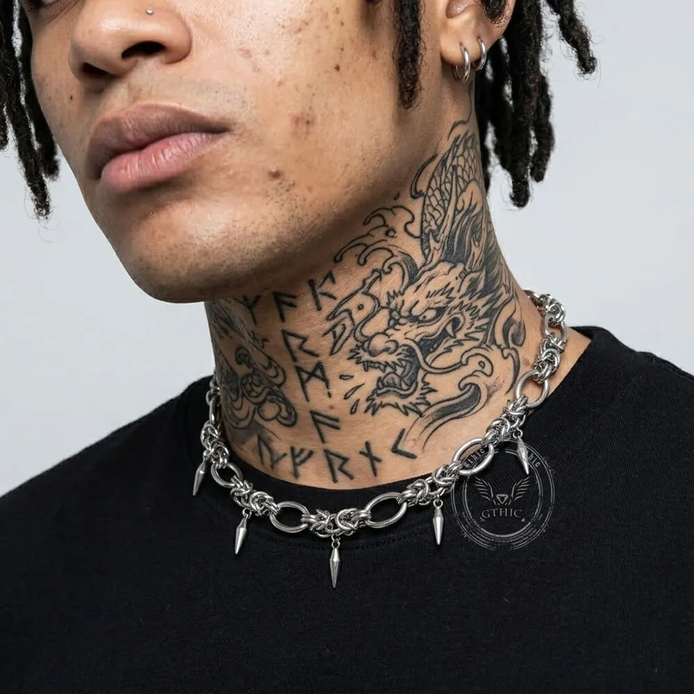 Hip Hop Cuban Stainless Steel Clavicle Necklace sold by GTHIC