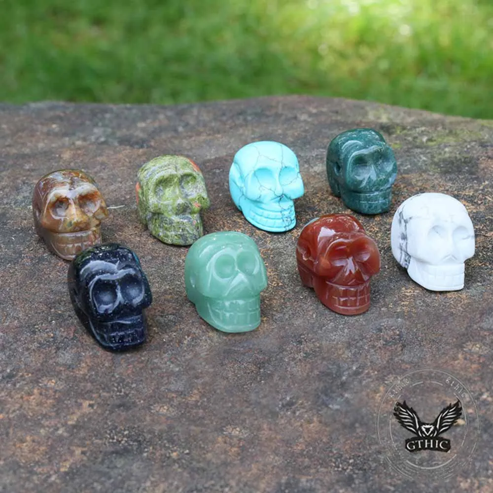 Gothic Natural Crystal Stone Skull Beaded Figurine sold by GTHIC product image thumbnail 2