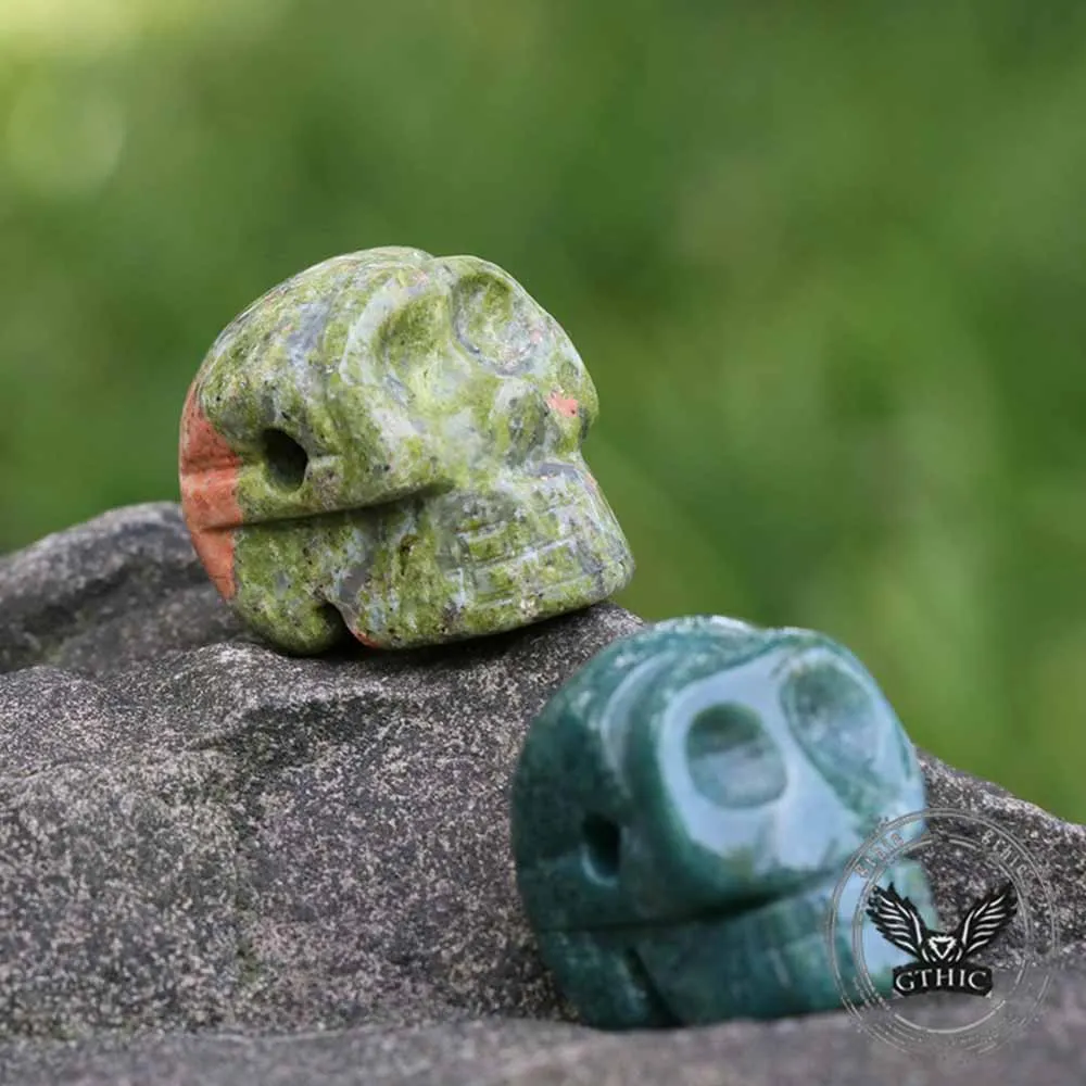 Gothic Natural Crystal Stone Skull Beaded Figurine sold by GTHIC product image thumbnail 3