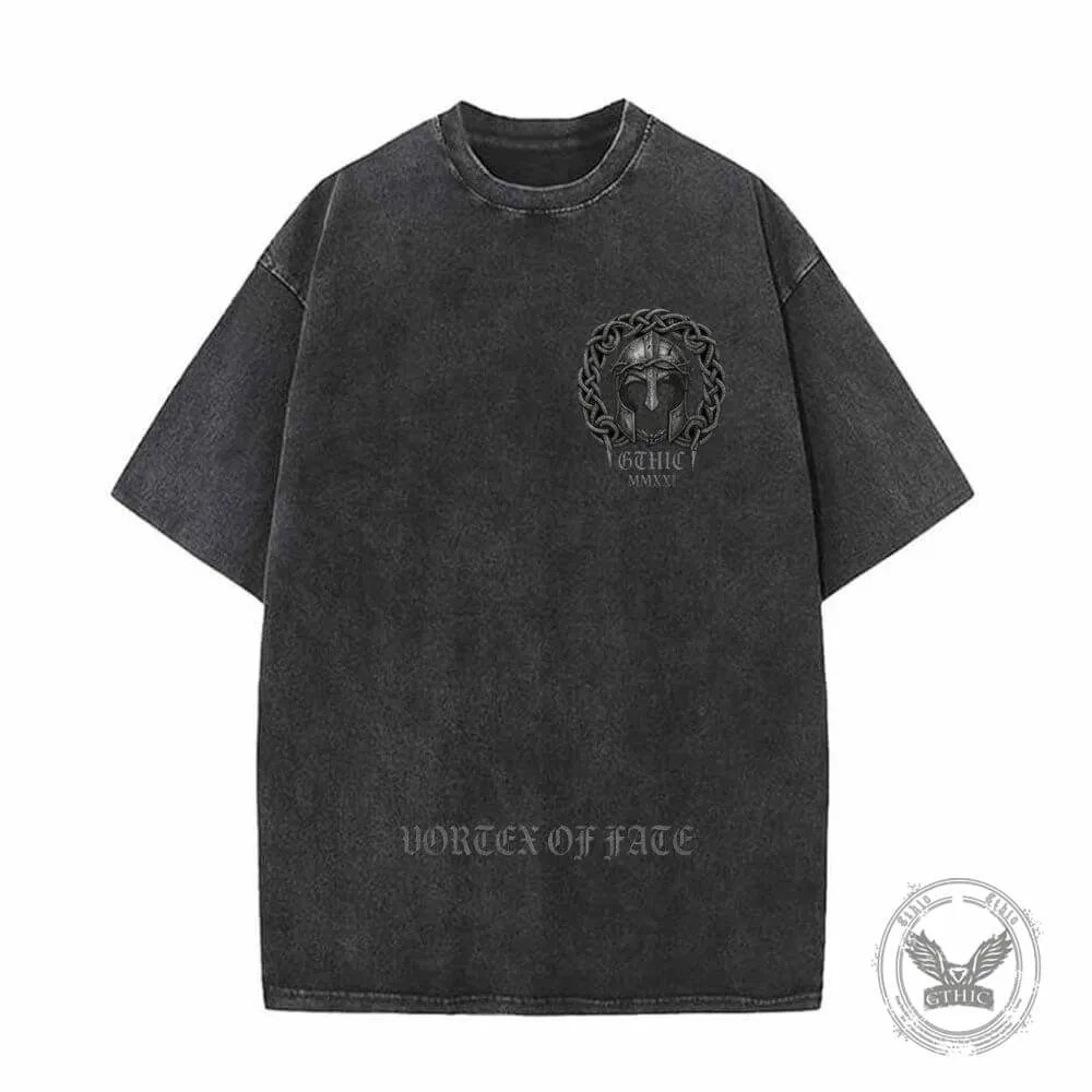 Gothic Mandala Warrior Skull Vintage Washed T-shirt sold by GTHIC product image thumbnail 4