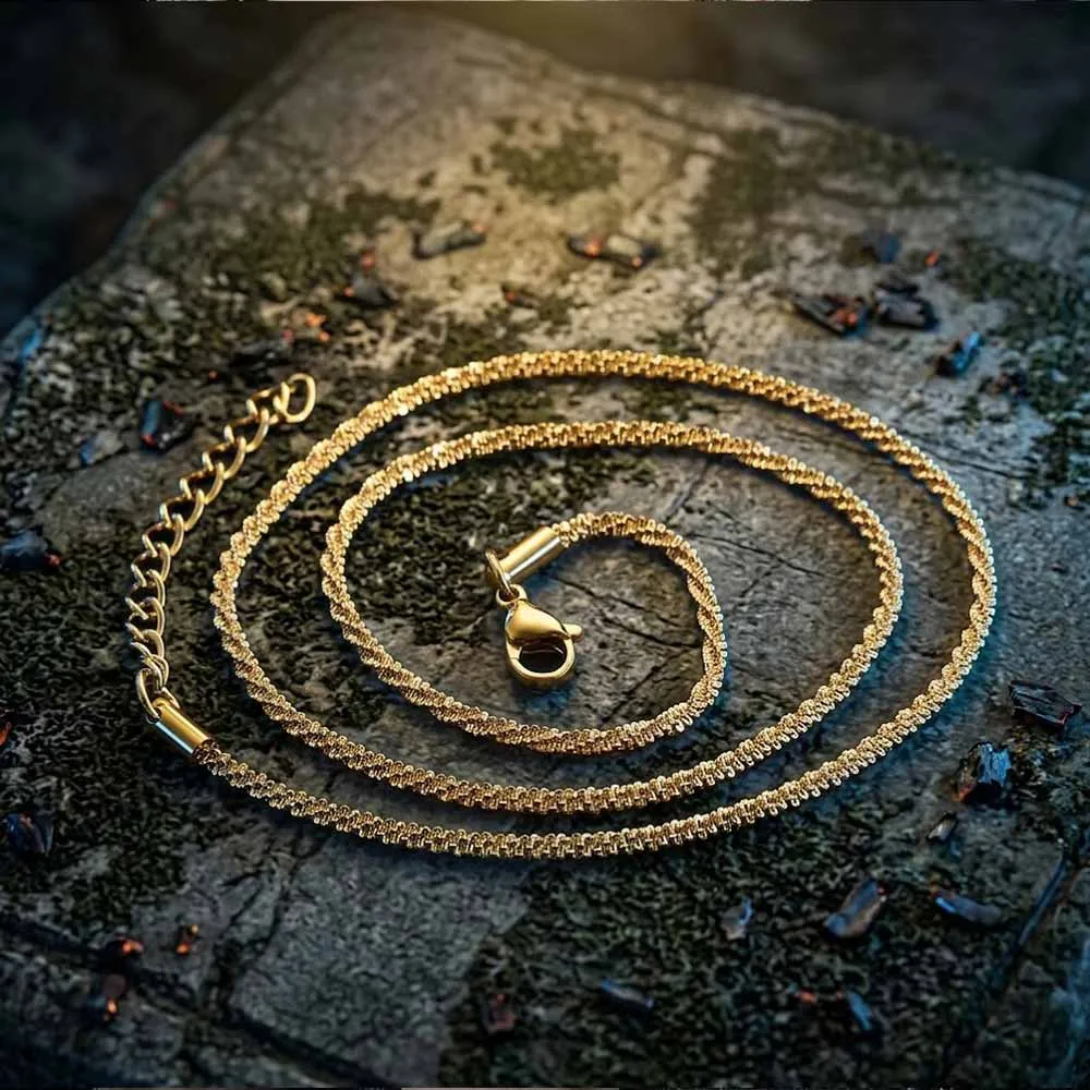 Simple Shimmering Stainless Steel Clavicle Necklace sold by GTHIC product image thumbnail 4