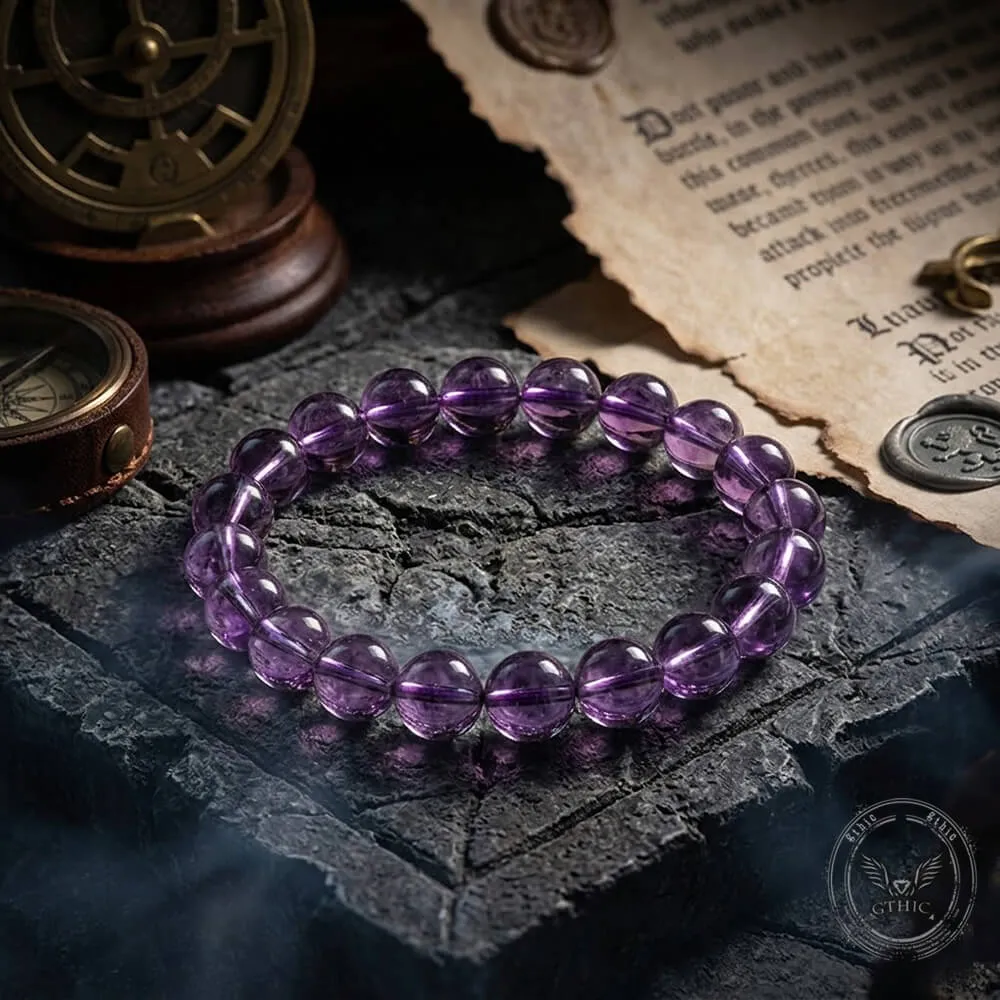 Natural Light Purple Brazilian Crystal Bead Bracelet sold by GTHIC product image thumbnail 5