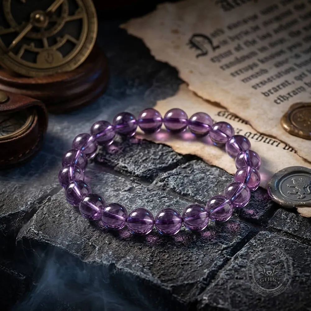 Natural Light Purple Brazilian Crystal Bead Bracelet sold by GTHIC product image thumbnail 3