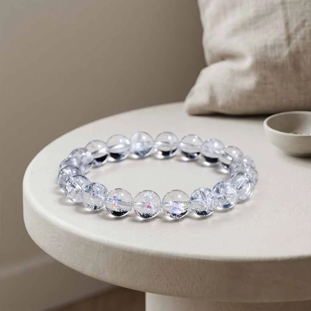 Natural Azeztulite Clear Crystal Beaded Bracelet sold by GTHIC product image thumbnail 3