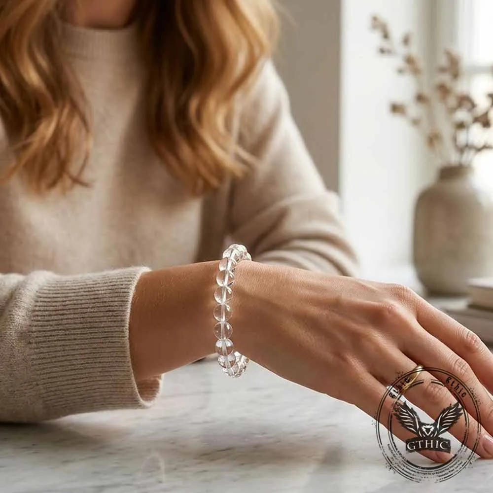 Simple Natural Clear Crystal Beaded Bracelet sold by GTHIC product image thumbnail 2