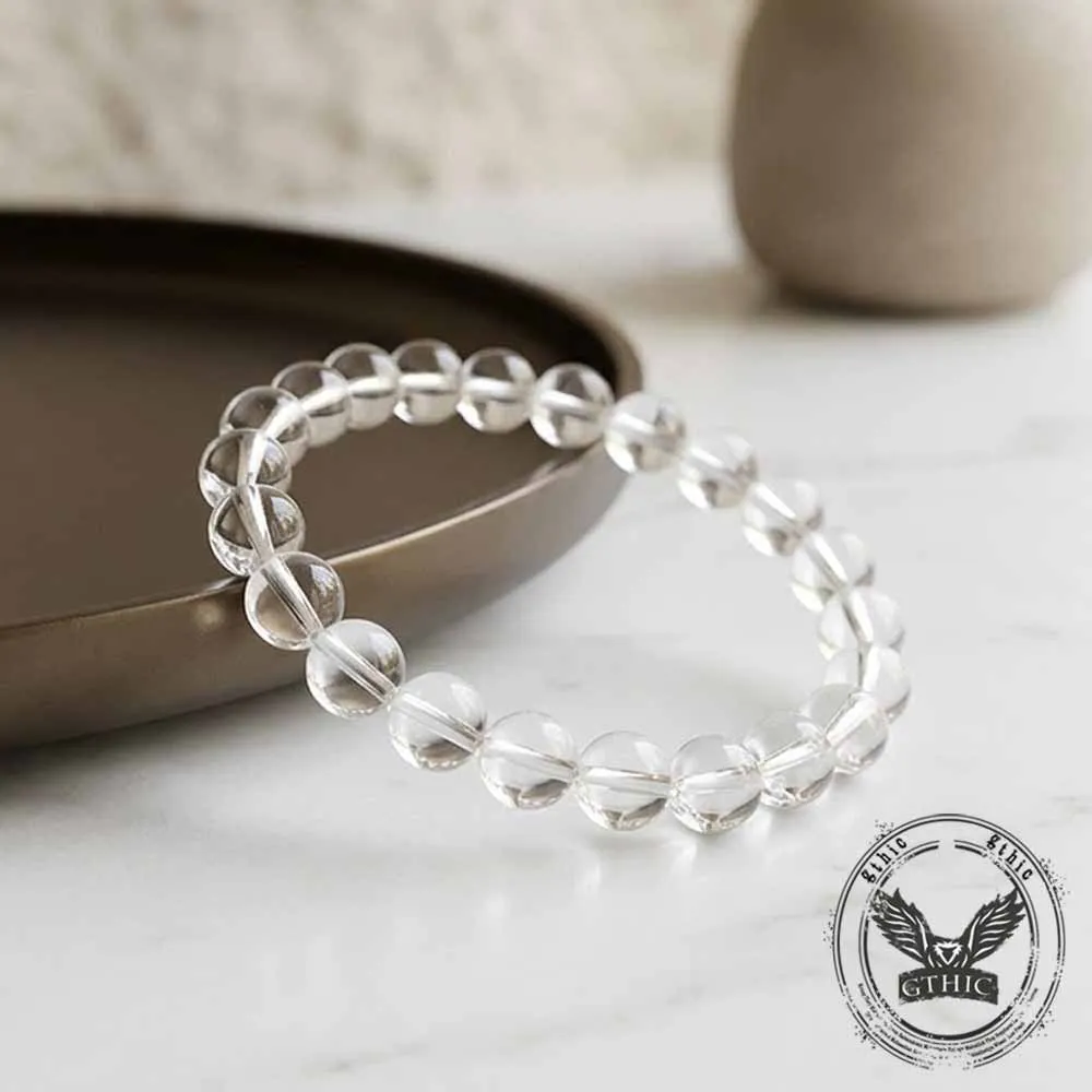 Simple Natural Clear Crystal Beaded Bracelet sold by GTHIC product image thumbnail 3